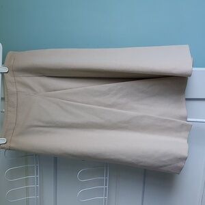 Max Mara Womens Beige Lined Midi Pencil Skirt Lined Front Pleat Camel Hair